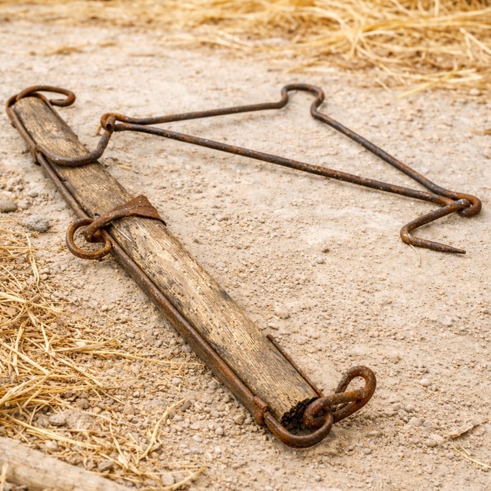 Antique Primitive Blacksmith Made Singletree Whiffletree Horse Ox Hitch Bar 30”